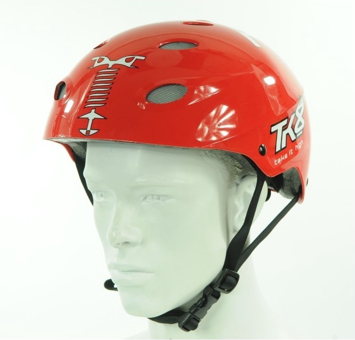 TK8 verstelbare helm RedS Rood