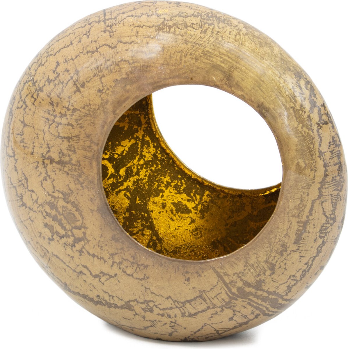 HomeBound by KY | Standing egg windlicht peach | windlicht | 22.5x8x21.5cm