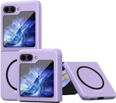 Hoesje Geschikt voor Samsung Galaxy Z Flip 5 - Compatibel met MagSafe - Back Cover met Magneet - Magnetisch - Paars