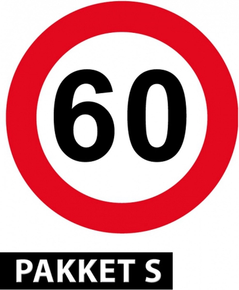 Shoppartners 60 jaar versiering pakket - Verjaardag of jubileum feestpakket