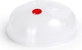 1x Couvercle / couvercle pour micro-ondes de cuisine pour plats 24 cm blanc - Ustensiles de cuisine - Couvercle pour micro-ondes / couvercles