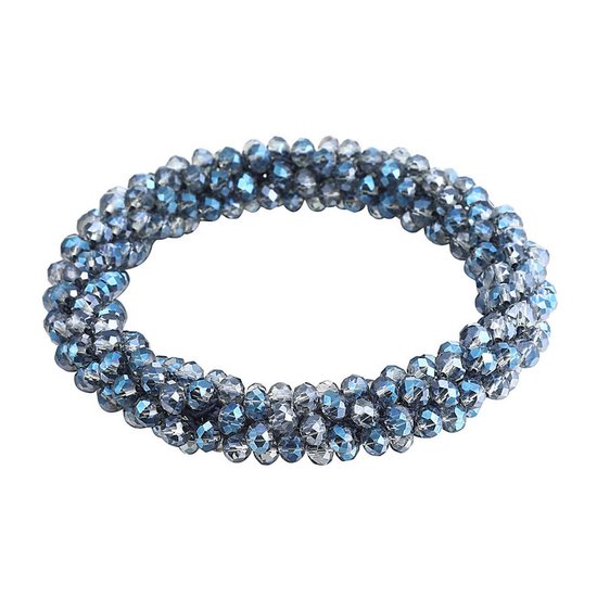 Sorprese armband - Vintage Crystal - Light Blue - armband dames - haarelastiekjes - cadeau - Model R - Cadeau