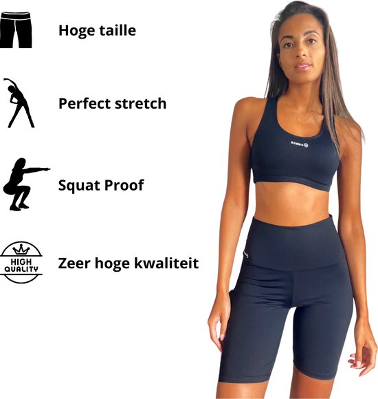 Sportkleding dames - Biker short - Sporttopje - Sportbroek dames - Yoga kleding Dames - High waist - M — afbeelding 2