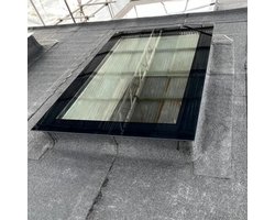 Platdakraam - 100 x 200cm | Dakraam 1000 x 2000 mm | Driedubbel glas, Frameloos, Premium Kwaliteit