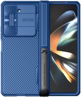 Nillkin CamShield Hoesje voor de Samsung Galaxy Z Fold 5 - Back Cover met Camera Slider Blauw