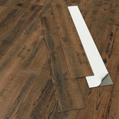 ARTENS - Sterk klevende PVC-planken - Donkerbruin houtdessin - Dikte 2 mm - 2,23 m² / 16 planken