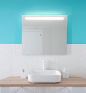 SENSEA - LED badkamerspiegel met verlichting 19W ESSENTIAL - Spiegellamp B.80 x H.70 cm - 4000K