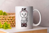 Mug Cat Papa - Papa - Cadeau Cadeau - DadLife - BestDad - ProudDad - DadJokes -Vader - Vaderdag - BestDaddy - FatherLove