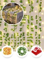 BluMerce Klimop Slinger - LED Lichtjes Kunstplant Hedera Kunsthaag - Kamer Decoratie Nep Hangplant Binnen Buiten