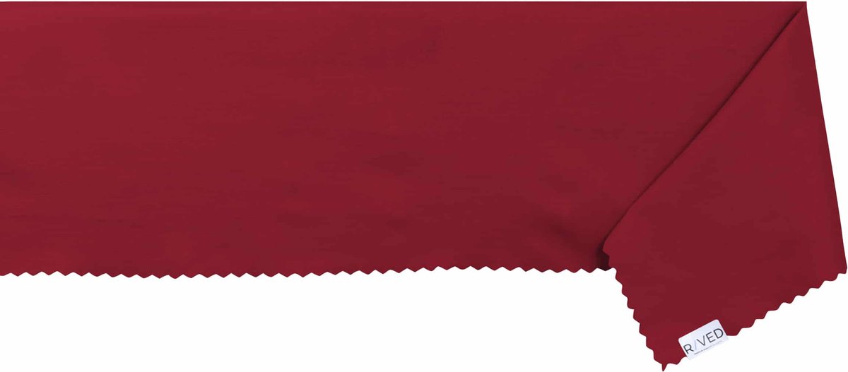 Raved Tafelkleed – 140 cm x 200 cm – Bordeaux Rood – Polyester – Kreukvrij