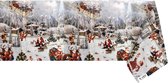 Raved Kerst Tafelzeil - Winter  140 cm x  140 cm - Wit - PVC - Afwasbaar