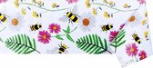 Raved Tafelzeil Bloemen - Bijen 140 cm x  310 cm - PVC - Afwasbaar
