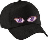 Bellatio Decorations halloween monster verkleed pet - paarse ogen - zwart - kinderen - unisex