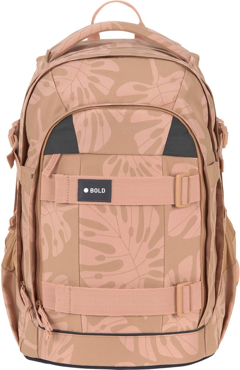 LÄSSIG School Backpack Origin Bold Leaves caramel