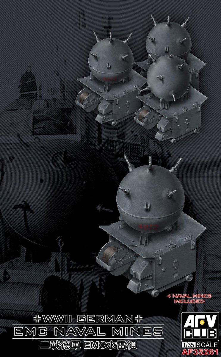 AFV Club Modelbouwpakket Militaire voertuigen - 35261 WWII German EMC Naval Mines Plastic - 1:35 - Modelbouw
