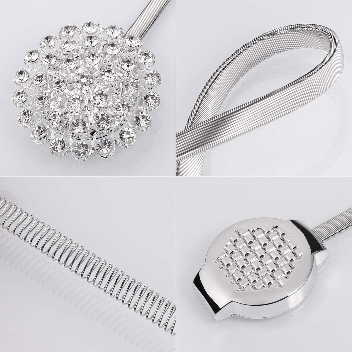 Bleu Ciel Vosarea Embrasses à Rideaux Magnétiques avec Fleur Crystal Attache Rid Bleu Ciel Vosarea Embrasses à Rideaux Magnétiques avec Fleur Crystal Attache Rid