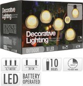 Decorative Lighting Feestverlichting- 10 LED lampen- buiten EN binnen - op batterijen -timer