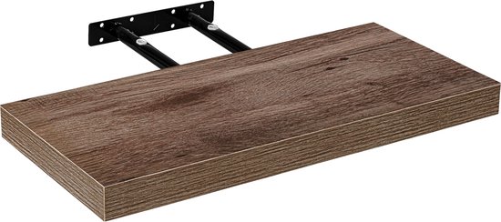 EUGAD 0040QJ-2 wandplank, muurplank, set van 2 hangplanken, houten