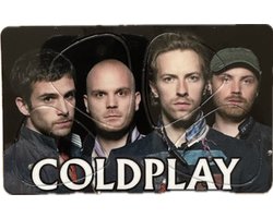 Coldplay - Plectrum - Pikcard met 4 plectrums