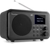 DAB radio met Bluetooth - Audizio Milan - DAB radio retro met accu en FM radio - Zwart