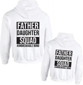 Matching set vader en dochter-Father Daughter squad unbreakable bond-Man Maat XL-Kind Maat 98/104