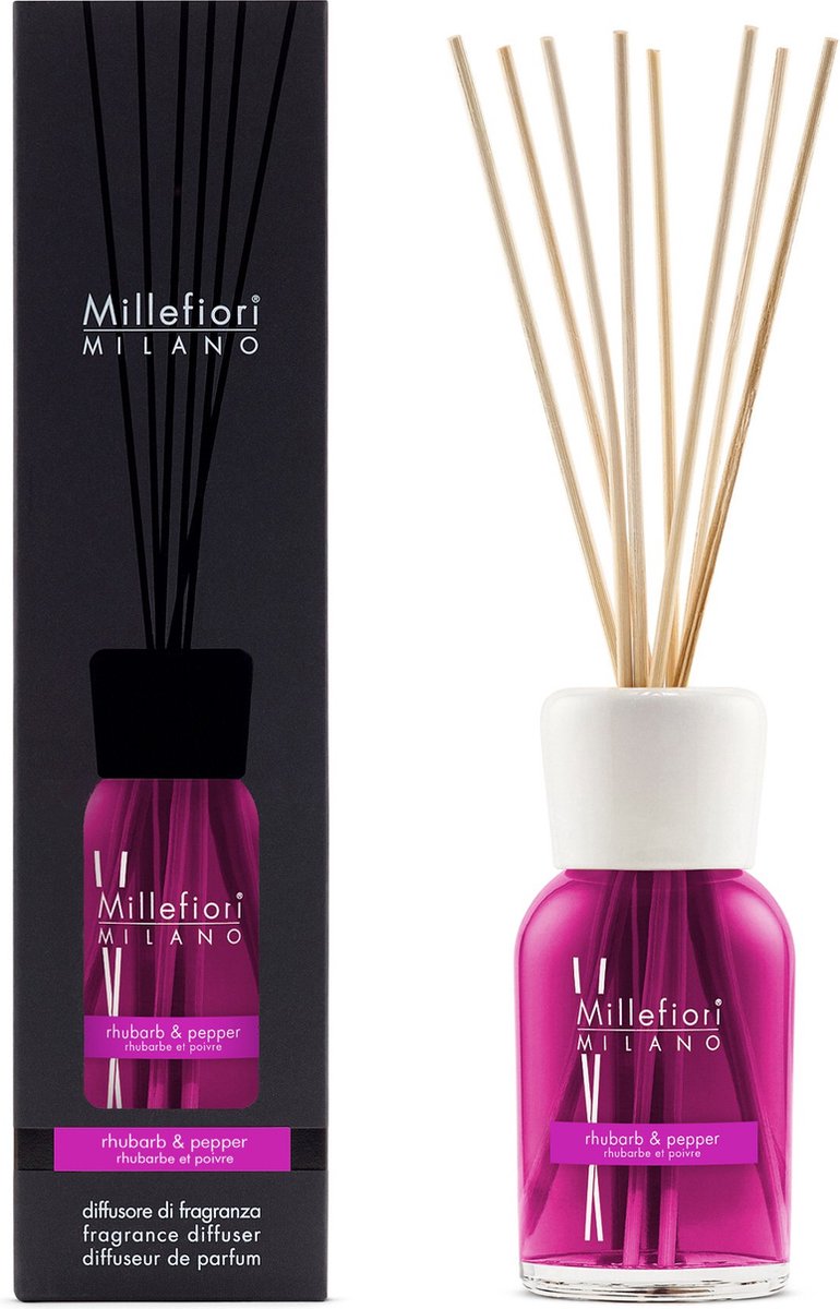 Millefiori Milano - Geurstokjes 500 ml Rhubarb & Pepper