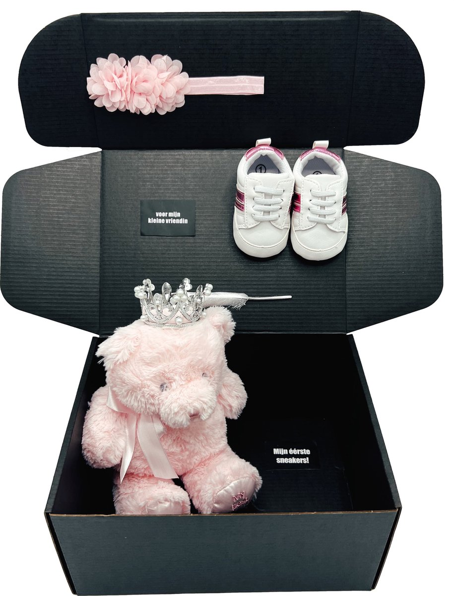 Cadeau meisje - dreumes - kraamcadeau - teddybeer - kan ook rechtstreeks als cadeau worden verstuurd
