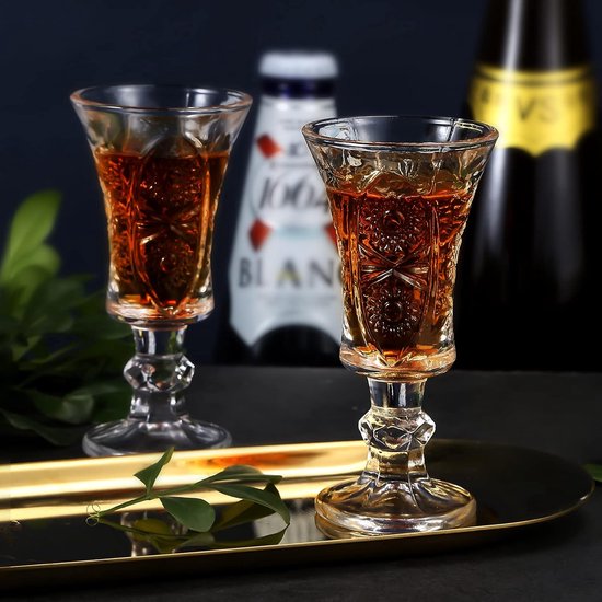 Verres à Sherry JAIEF 45 ml, verre sans plomb, verres à shot transparents à base lourde (lot de 6)