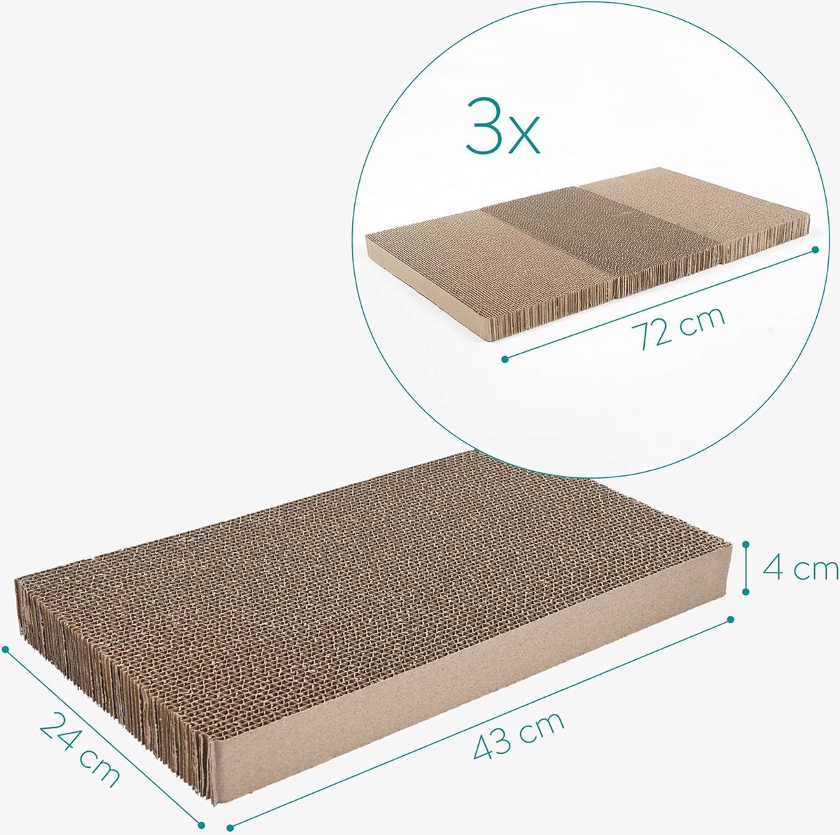 Lot De 2 Tapis à Gratter En Sisal Pour Lapin 60x40 Cm - Pour Griffes Et Dents, Litière Confortable