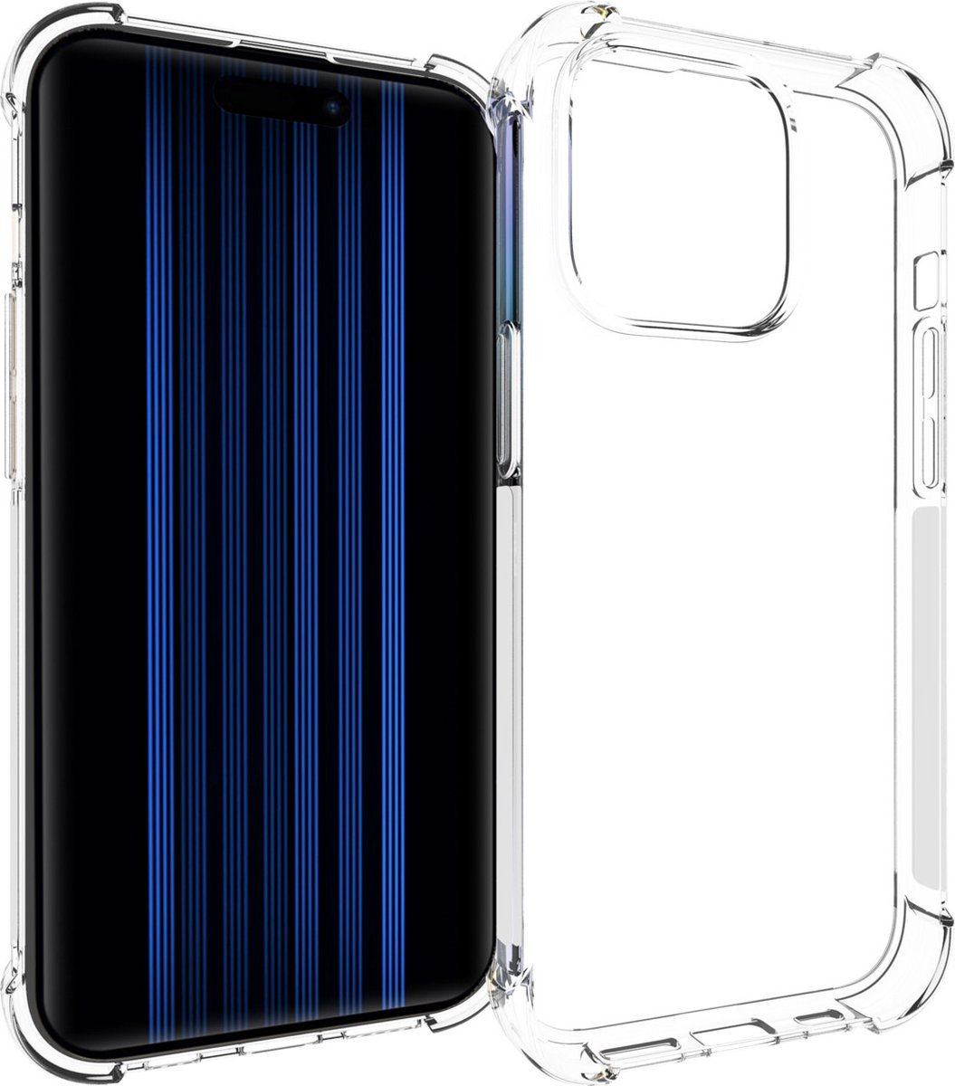 Jumada's - Hoesje Geschikt Voor iPhone 15 Pro - Transparant Cover Case - Shockproof - Siliconen