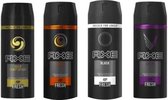 AXE Deodorant Spray - Voordeelverpakking MIX - Gold / Black / Musk / Excite - 4 x 150 ml Body Spray