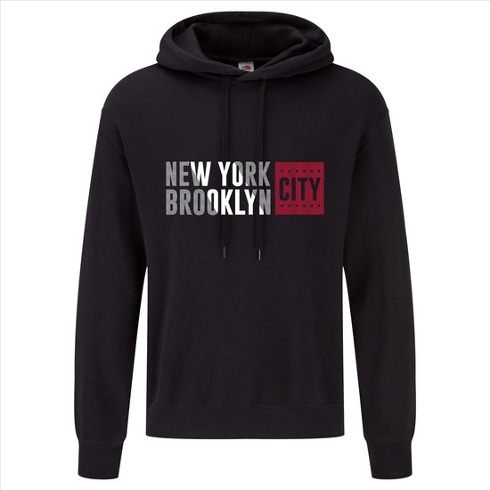 Hoody 359-38 New York Brooklyn - Zwart, 3xL