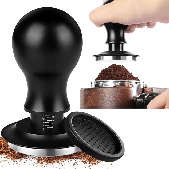 Koffie Tamper Base, Zwart Roestvrij Staal Anti-Roest Duurzaam Koffie Tamper Base Stand Rack, Thuis Koffie Tool, voor Thuis, Koffie Shop en Restaurant