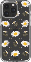 HappyCase Hoesje met leuke Bloemen Print Geschikt voor iPhone 15 Pro | Flexibel TPU | Stijlvolle Back Cover