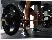 PVC Schuimplaat- Mens - Spieren - Schoenen - Oefening - Sporten - Fitness - Sportschool - Gewichten - 80x60 cm Foto op PVC Schuimplaat