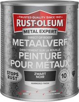 Rust-Oleum Metal Expert Direct Op Roest Hamerslag Verf Zwart 750ml