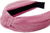 Geplisseerde Diadeem - Roze | Haarband | Polyester