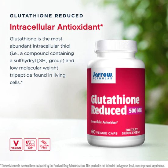 jarrow formulas reduced glutathione 500mg 120 capsules Jarrow Formulas Glutathione Reduced GSH - Antioxidant 500mg - 120 capsules