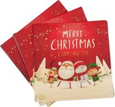 Kerst Servetten 20 stuks - 33x33 - Kerstdiner - Christmas Napkins - Chique Dineren - Merry Christmas - Christmas Diner