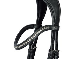 Harry's Horse - Hoofdstel Nero Soft - Zwart Zilver - Maat Pony