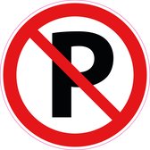5 Stickers van 20 cm | Verboden te parkeren stickers