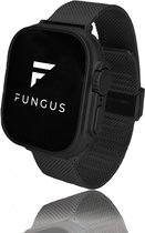Fungus - Smartwatch bandje - Geschikt voor Apple Watch 42 / 44 / 45 / 49 mm - Series 1 2 3 4 5 6 7 8 9 SE Ultra iWatch - Metaal - Milanese Mesh - Zwart