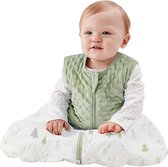 Baby Slaapzak, 1.5 TOG Mouwloze Slaapzak voor Zuigeling met 2-Way Rits Winter Draagbare Wikkeldeken Pasgeboren Baby Cadeau, Groen, M(6-12 Maanden)