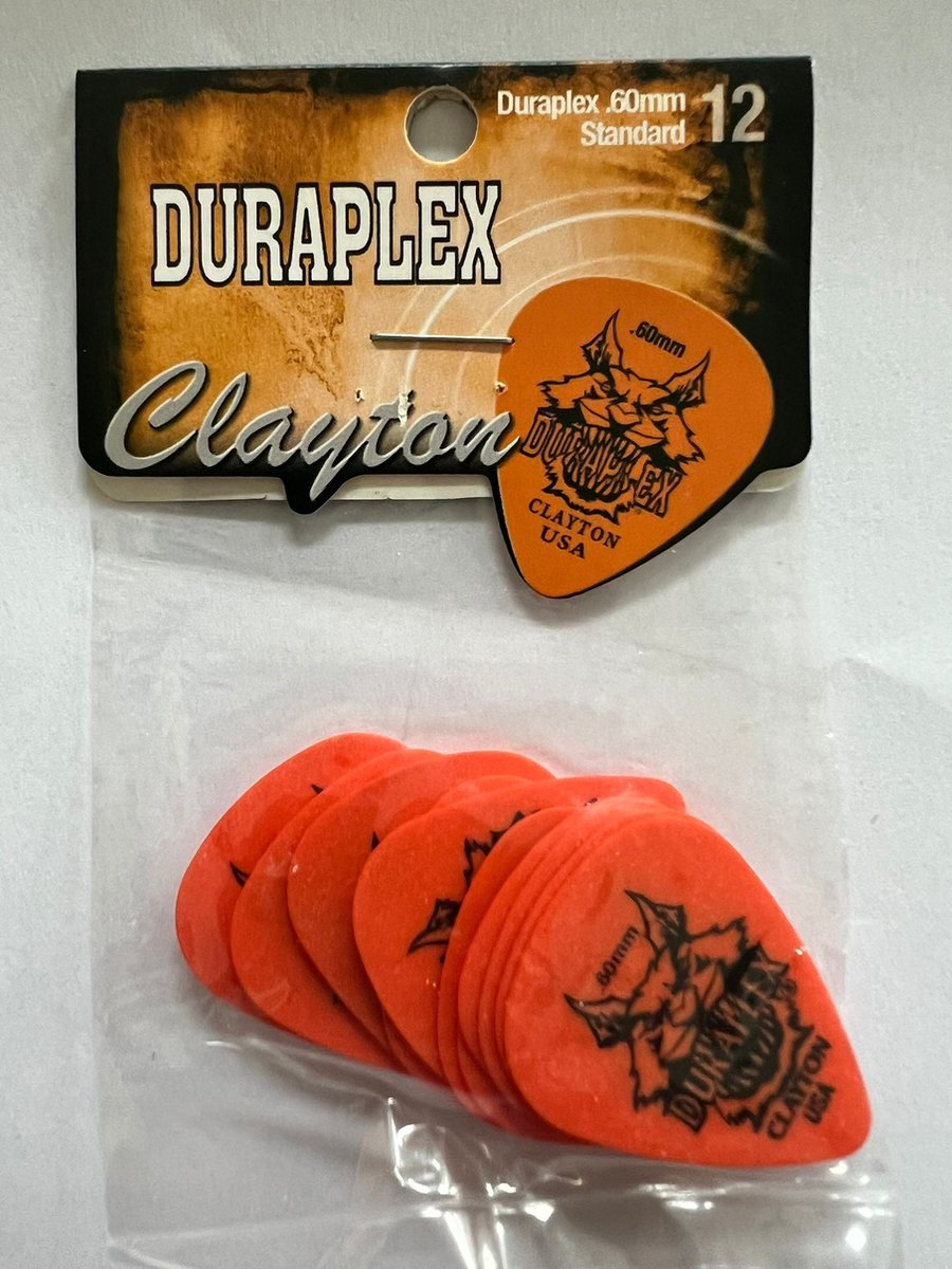 Clayton - Duraplex - standaard plectrum - 0.60 mm - 12-pack