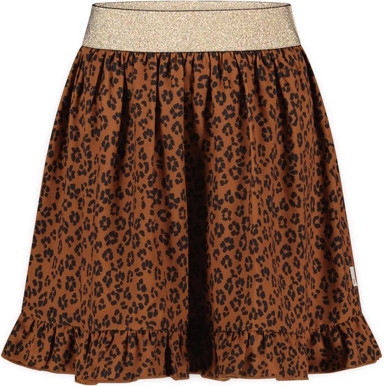 Moodstreet Skirt Recycled Pes Leopard Meisjes - Korte rok - Bruin