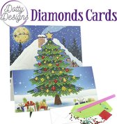 Dotty Designs Diamond Easel Card 138 - Decorated Christmas Tree