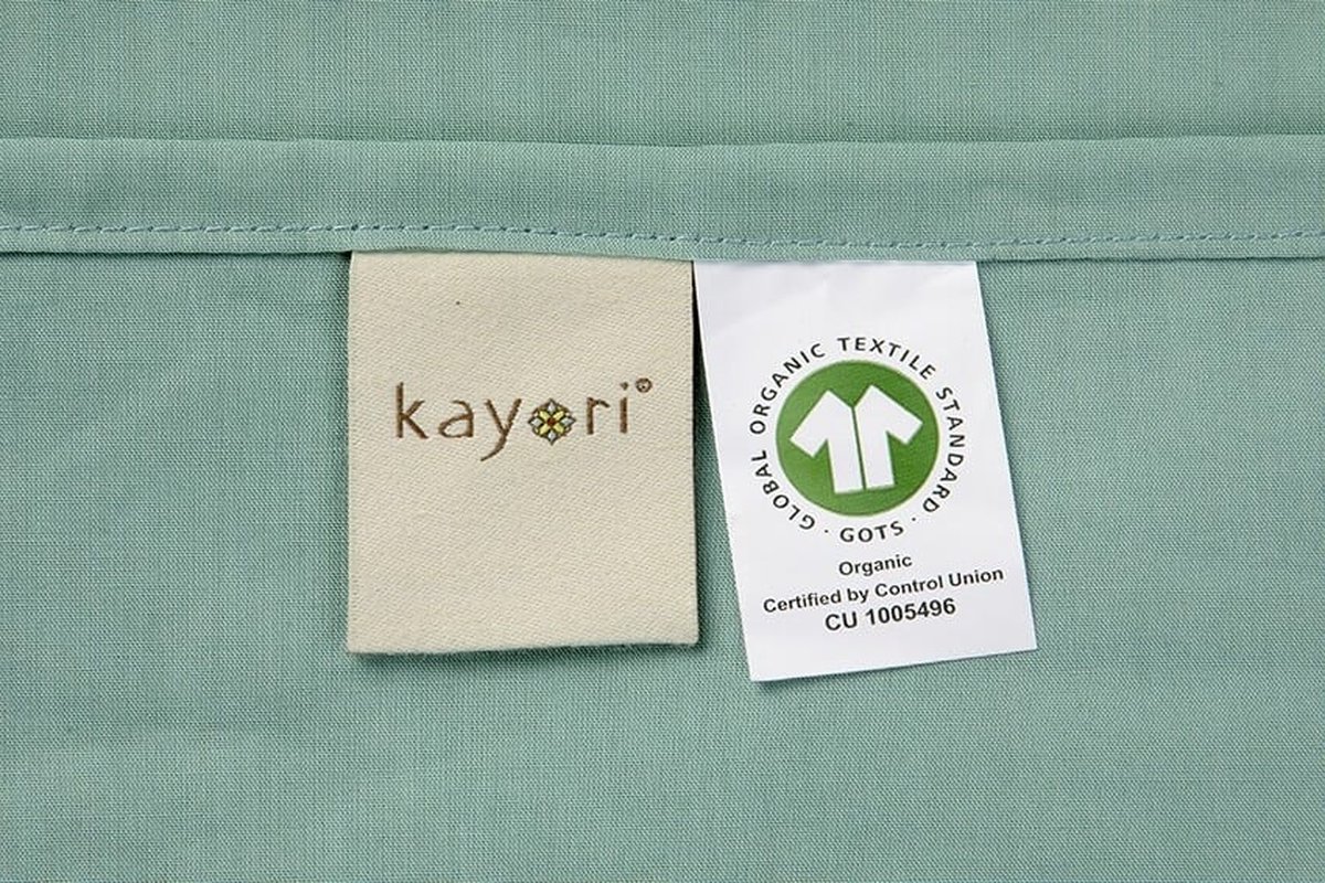 Kayori Shizu Kussensloop Katoenperkal 60x70 2 Stuks - Groen