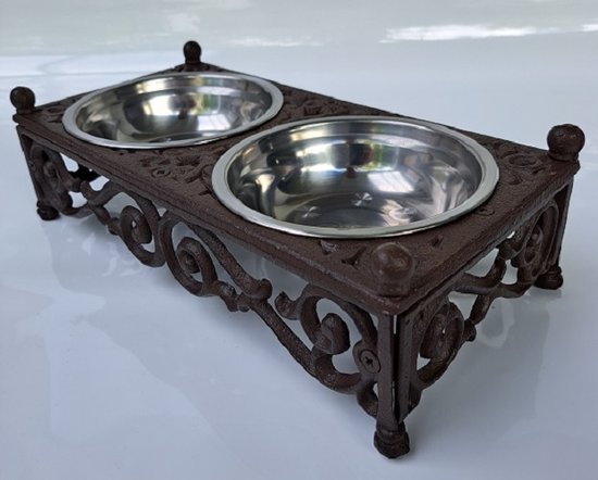 Denza - Bol pour chien en fonte CI71BR2600 - chien - bol de nourriture nostalgique pour chien - fonte