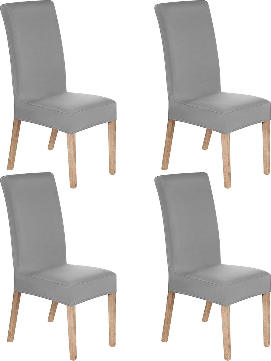 Igtops Set van 2/4 stretch stoelhoezen voor bureaustoel, computerstoel, draaistoel, universele stoelhoezen met armleuning, afneembaar, wasbaar, voor huishouden en woonkamer, eetkamer, hotel, 4, beige