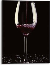 Acrylglas - Wijn - Wijnglas - Drank - Scherven - Schenken - Rood - 30x40 cm Foto op Acrylglas (Met Ophangsysteem)